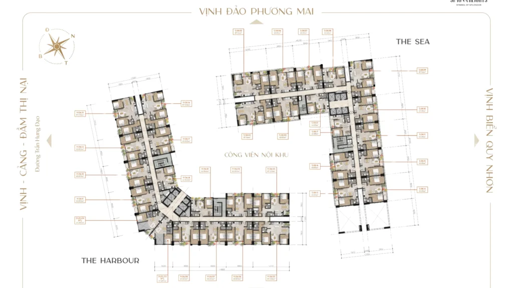 mặt bằng tổng thể Simona Heights Quy Nhơn