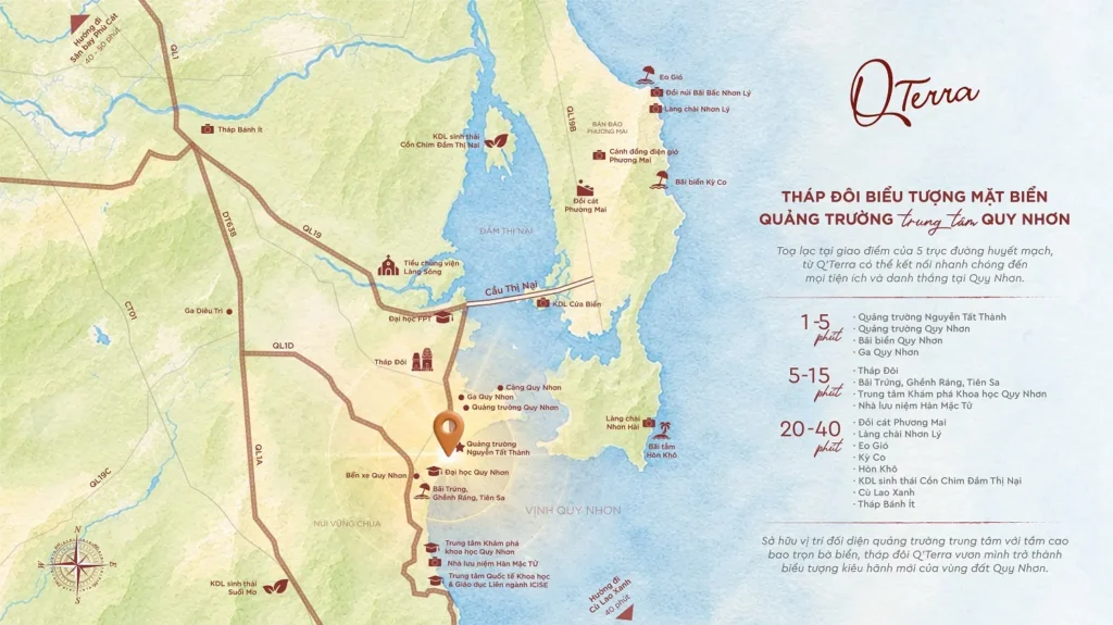 Địa chỉ dự án Q Terra Quy Nhơn tọa lọa lạc tại số 01 Ngô Mây, Phường Quy Nhơn
