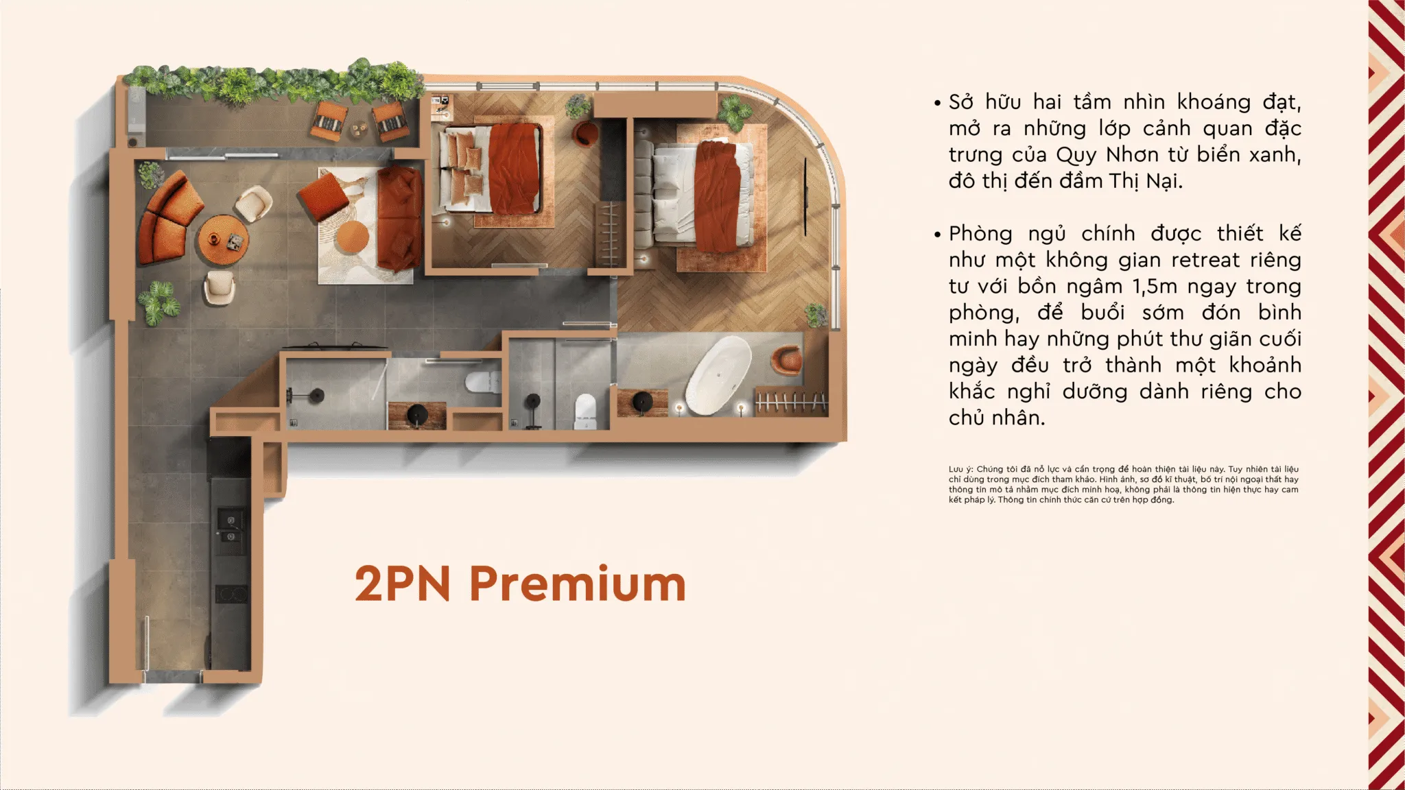 căn hộ 2 phòng ngủ premium tại dự án Q Terra