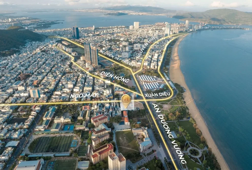 Từ chung cư Q Terra, cư dân và khách hàng có thể di chuyển các khu vực trung tâm của thành phố biển