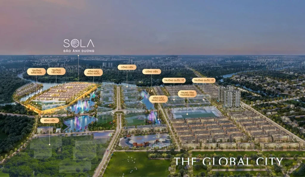 Phân khu SOLA global city quận 9 – không gian biệt thự compound riêng tư