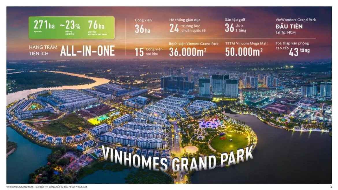 Các loại hình sản phẩm tại Vinhomes Grand Park quận 9
