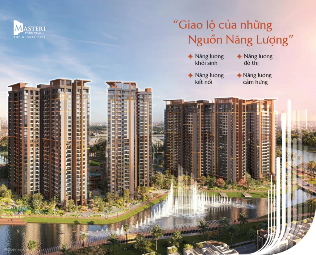 Phân khu Masteri Park Place global city – cụm căn hộ gắn với không gian xanh