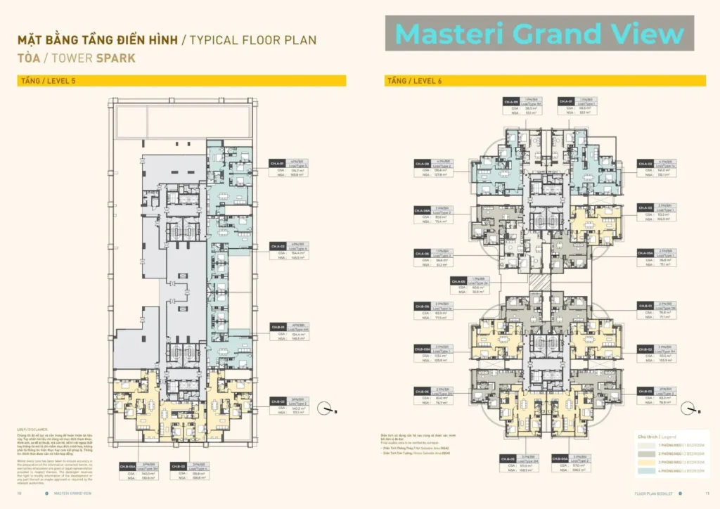 Mặt bằng Masteri Grand View và các loại layout căn hộ