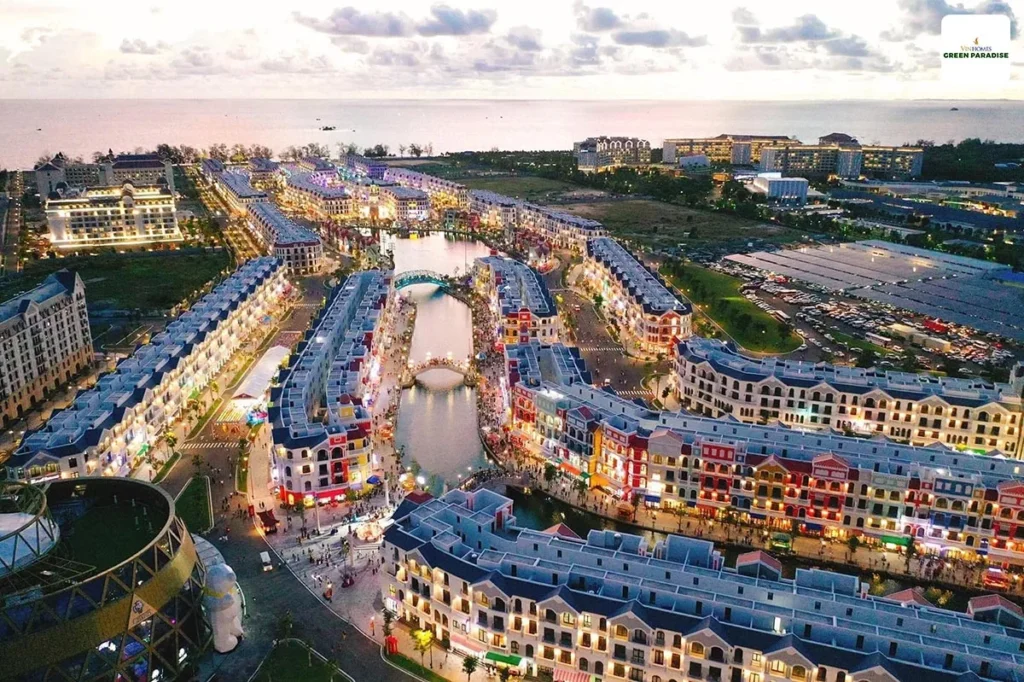shophouse vinhomes cần giờ có diện tích khoảng 75 – 200 m²