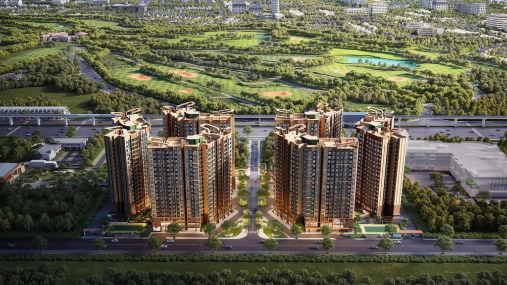dự án norton park của chủ đầu tư gamuda land nằm trên mặt sau aeon mall quốc lộ 13