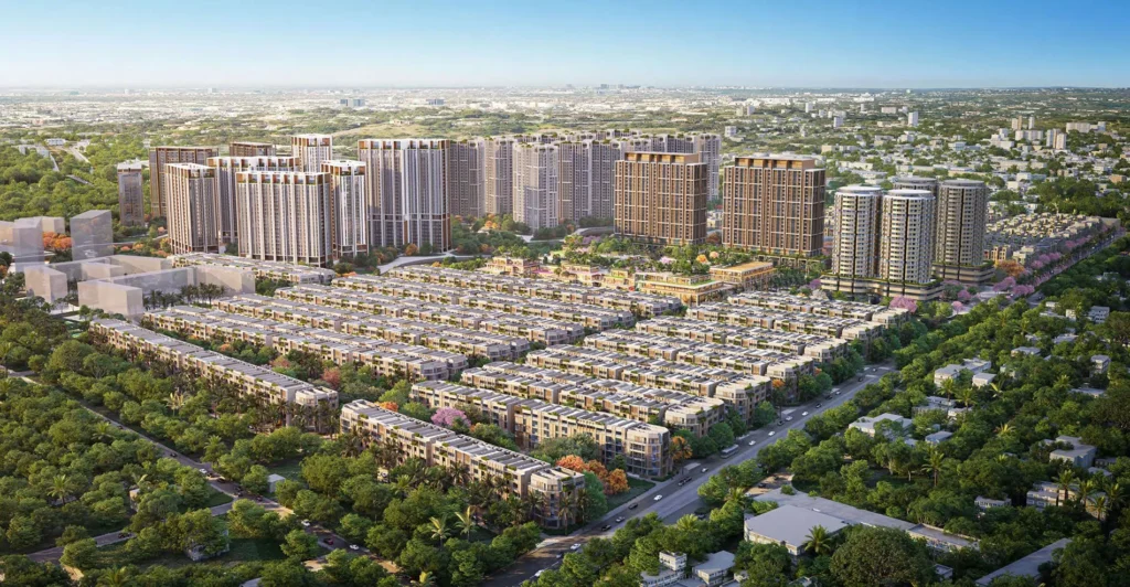 Phân khu Dinner Square Global city – lớp thương mại, ẩm thực và giải trí