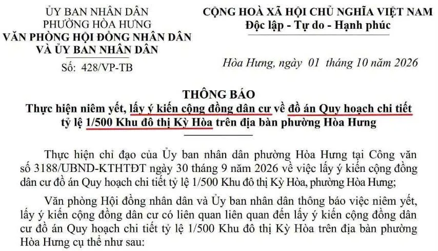 Rà soát quy hoạch 1/500 tháng 9/2026